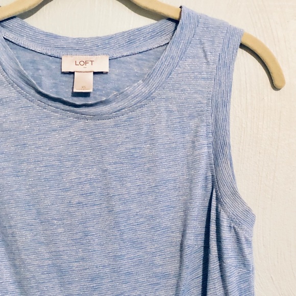 LOFT Dresses & Skirts - Ann Taylor LOFT Blue and Silver Dress